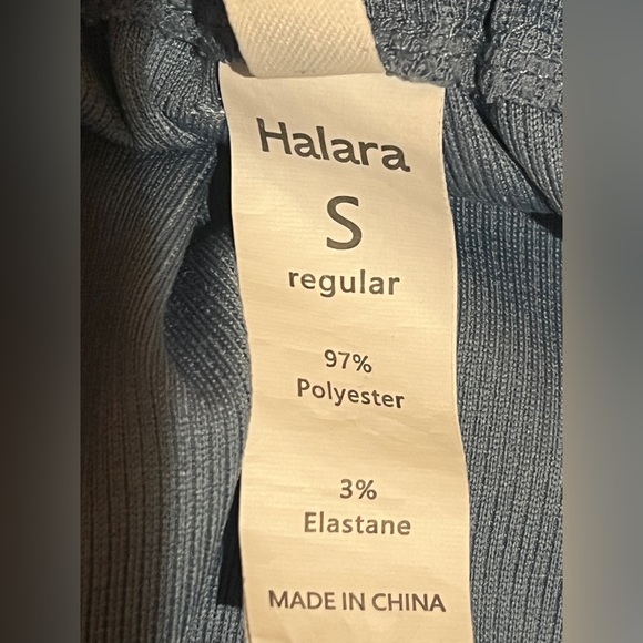 Halara High Waisted Pocket Wide Leg Waffle Work Pants Size S Blue - Picture 5 of 9